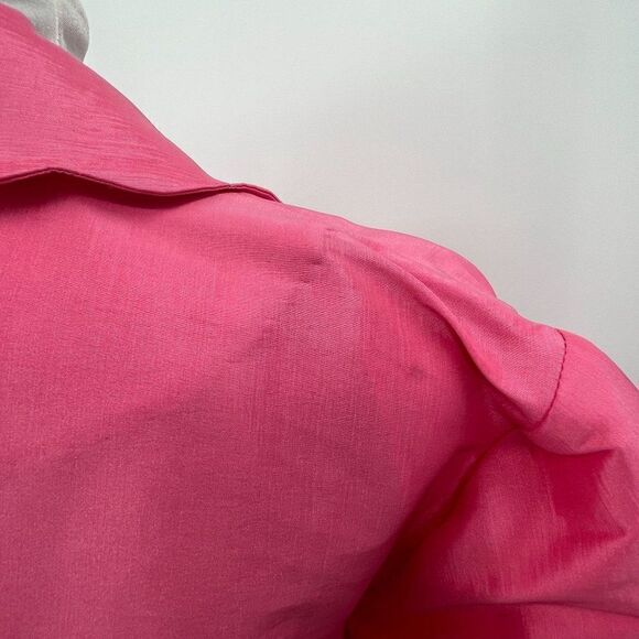 Kika Vargas L Pink Shimmer Scallop Pocket Jacket - Picture 6 of 16